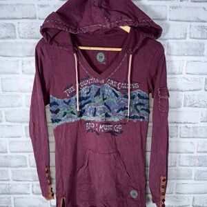 Double D Ranch Purple Hoodie Embroidered Womens XS